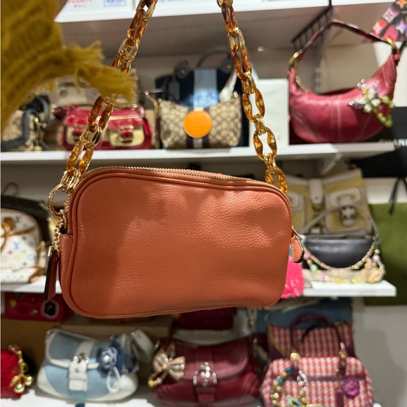 Coach Women's Coral pebble Leather small Bag - Picture 5 of 5